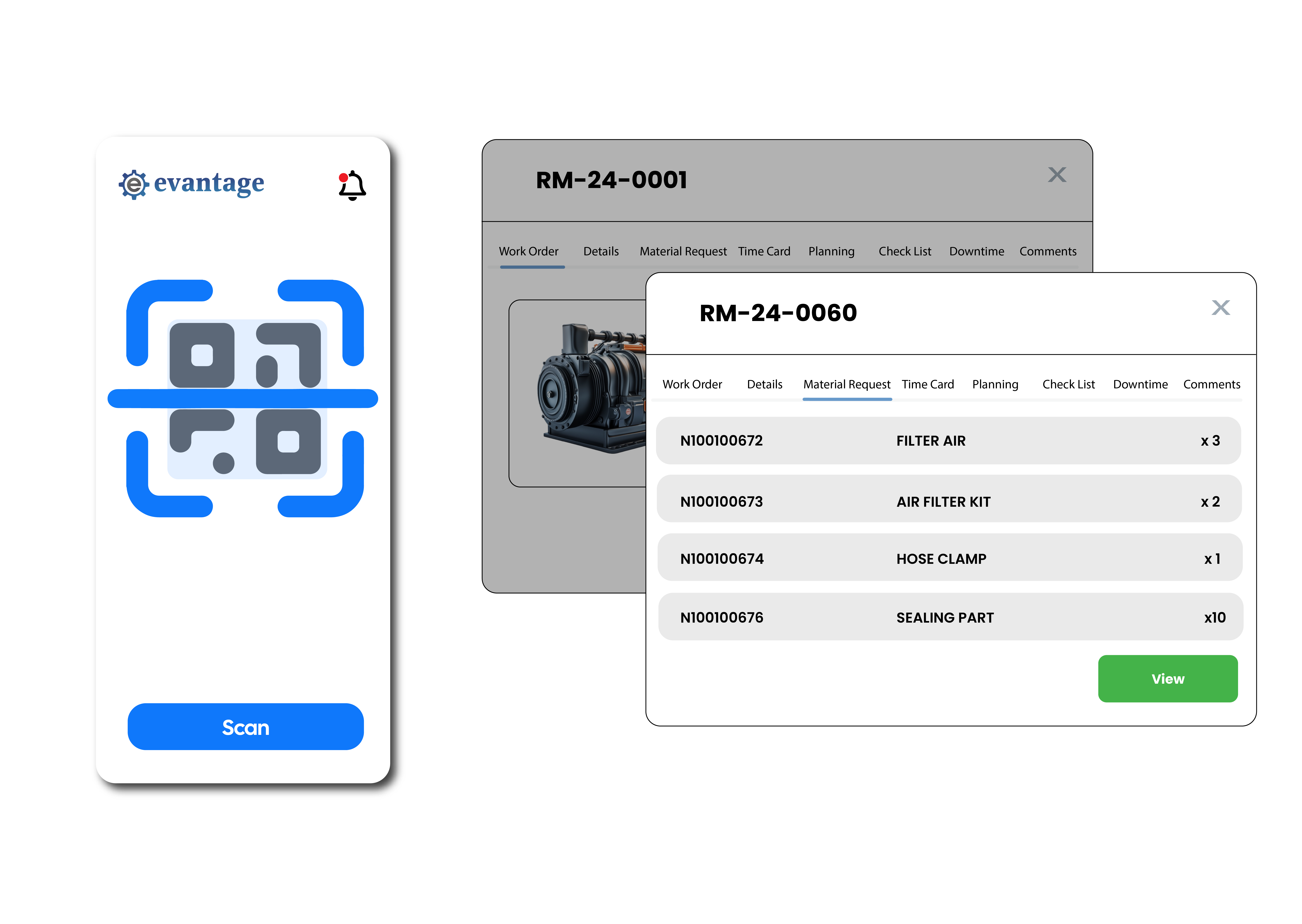 CMMS QR Work Order History